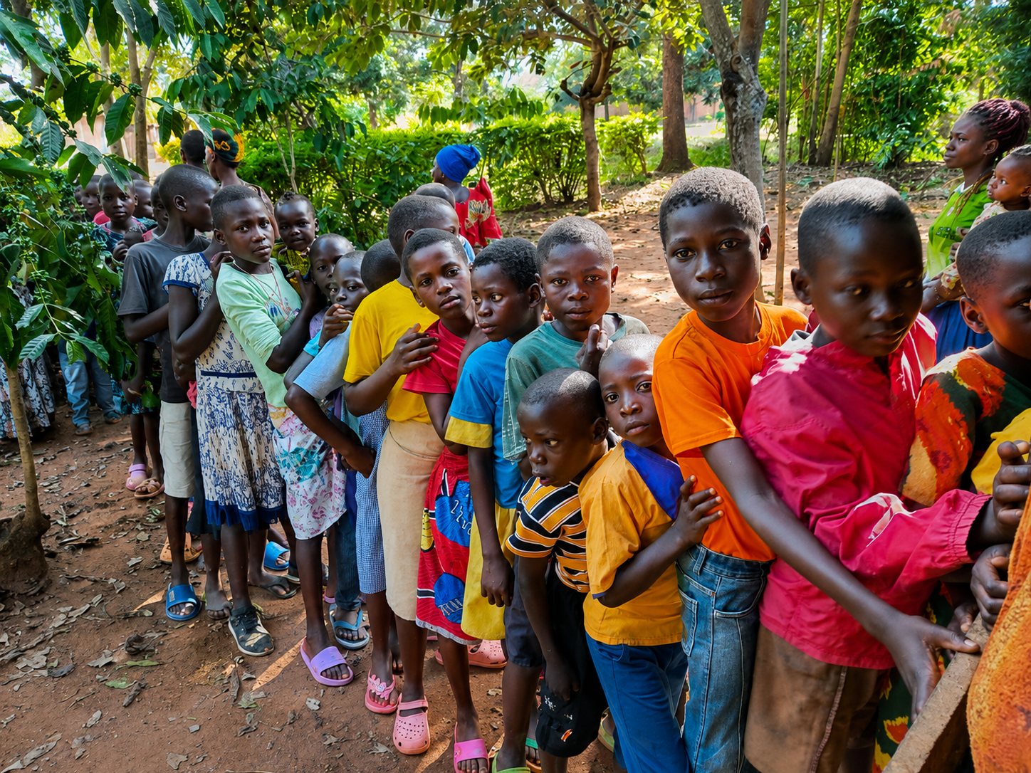 Giving books to children